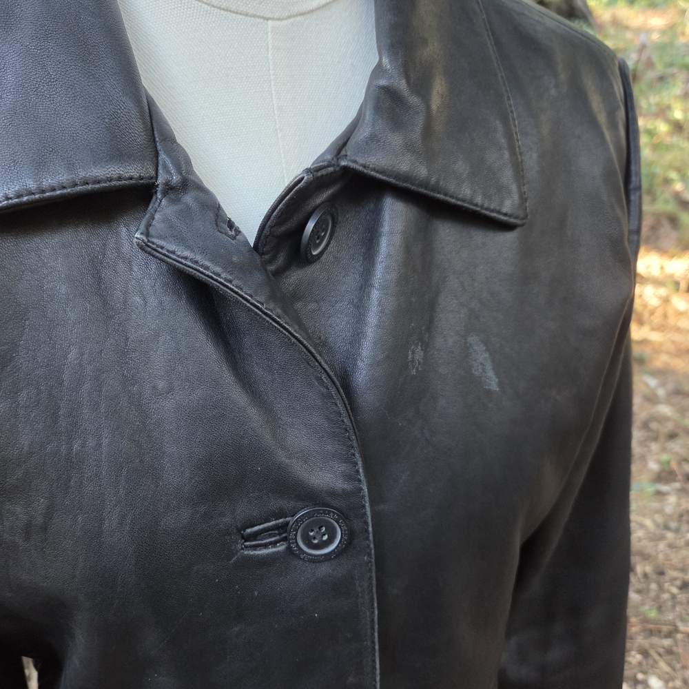 Adler Collection Classic Black Leather Women's Jacket Size Medium - Picture 6 of 9